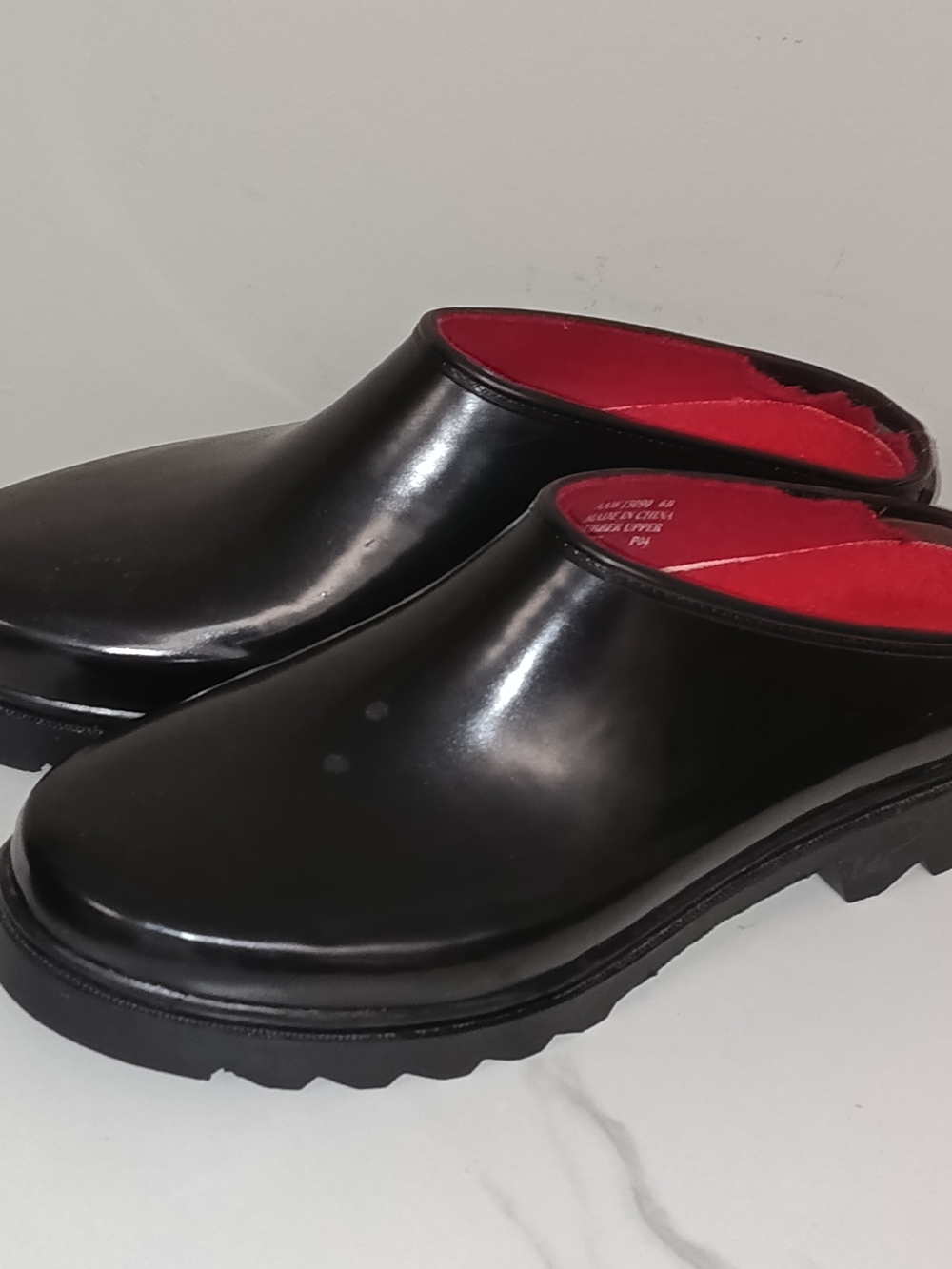 Polo Sport Black Slip-On Rubber Waterproof Clog Mules Women's 6 Outdoor Garden